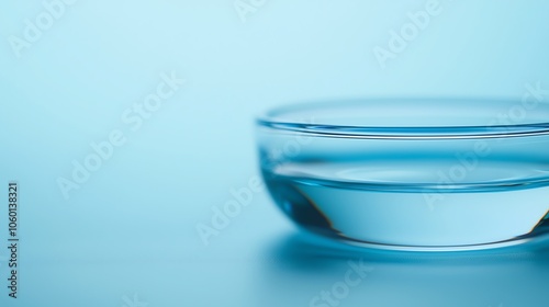 Smart contact lenses displaying realtime health data, clean white lighting, macro shot photo