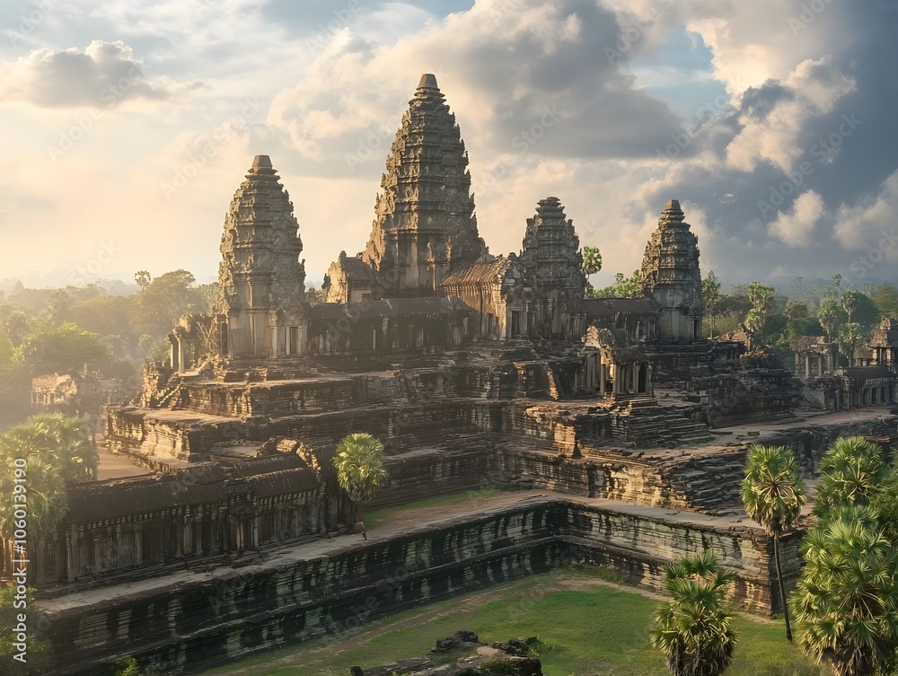 Fototapeta premium Temples in an ancient Asian city