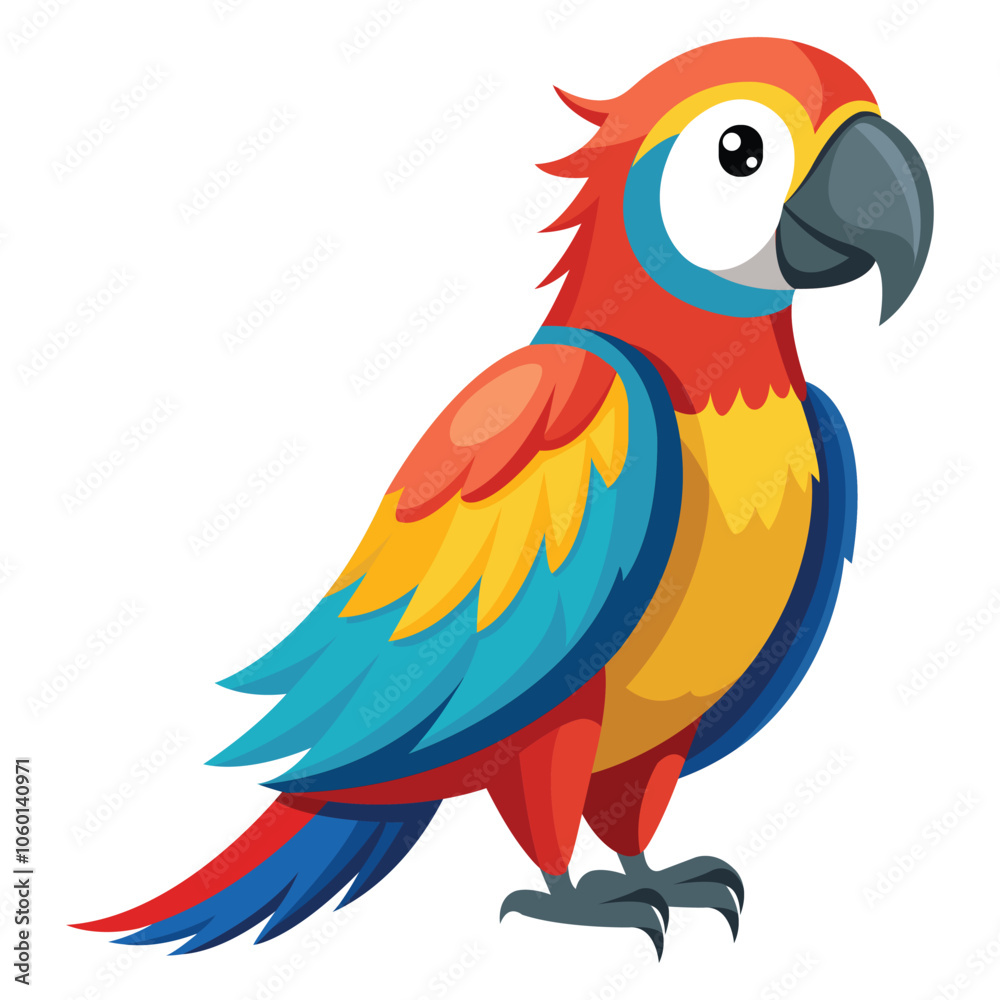 Fototapeta premium Rainbow Parrot Vector Creations