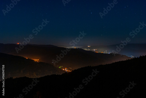 Muszyna, Beskid Sądecki, nocne zdjęcia, niebo gwiazdy