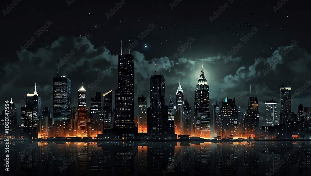 Obraz premium city at night