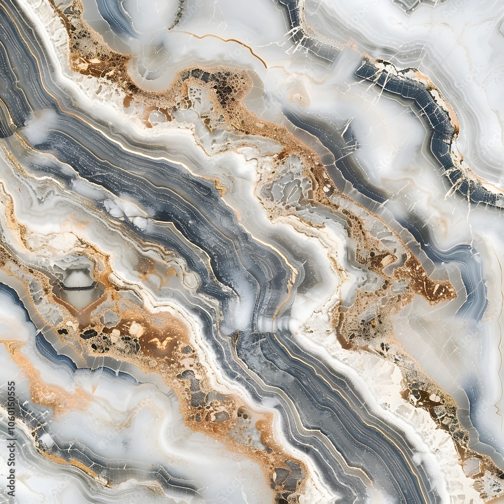A close-up view of a marbled stone surface with intricate patterns and earthy tones. A close-up view of a marbled stone surface with intricate patterns and earthy tones.