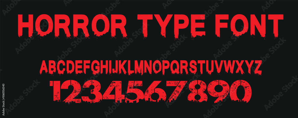 Horror Core Style Lettering Horror dark lettering tattoo vector type font. grunge style Y2k type ...