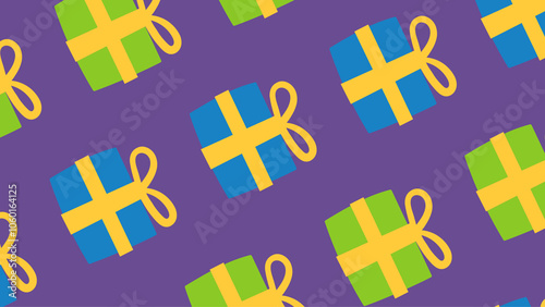seamless pattern with gift boxes