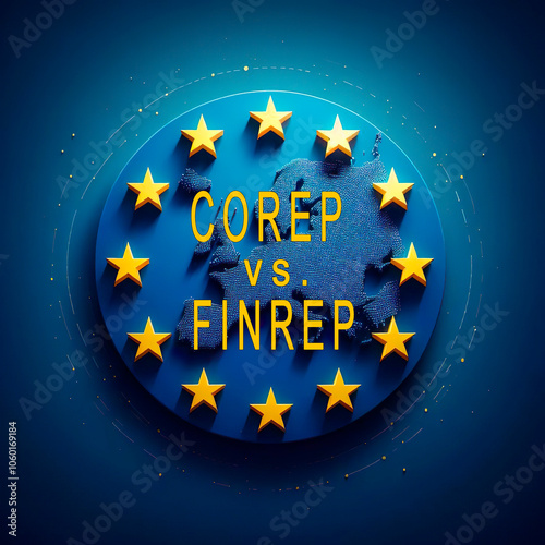 Illustration saying COREP vs. FINREP. It stands for 