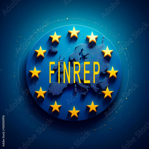 Illustration saying FINREP. It stands for 