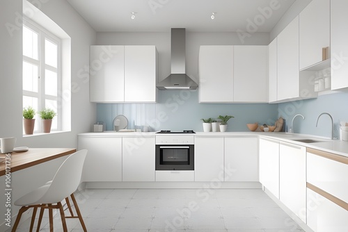 ia generated. modern kitchen interior with kitchen