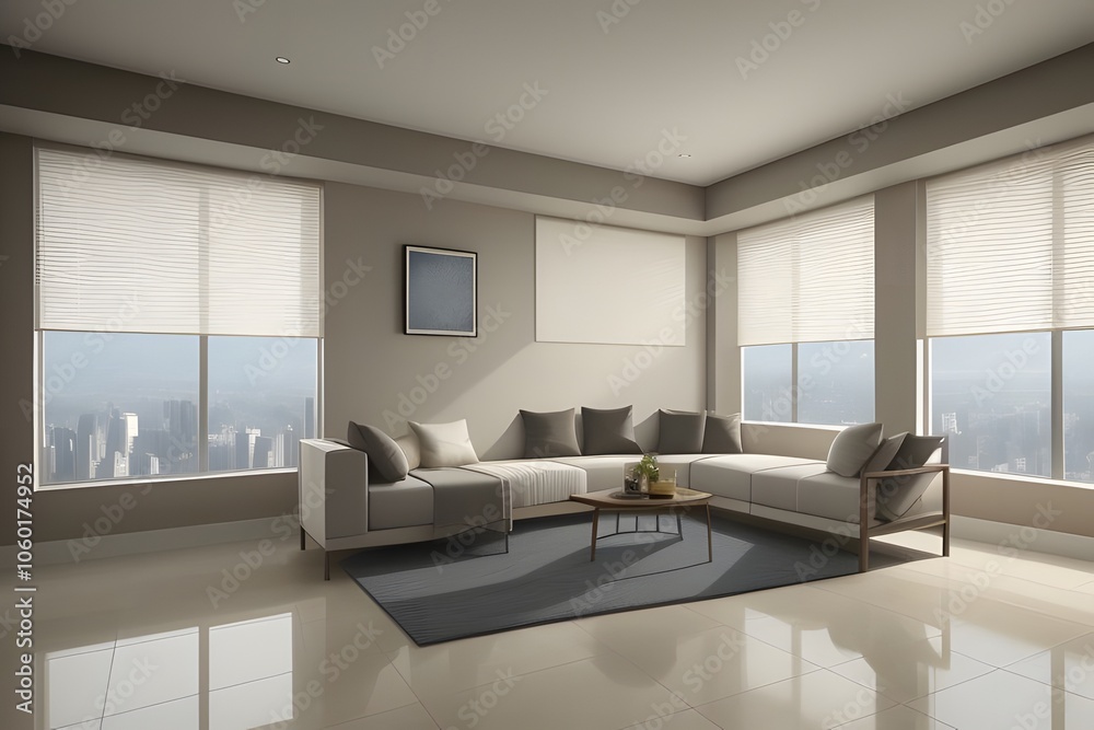 Fototapeta premium ia generated. living room interior