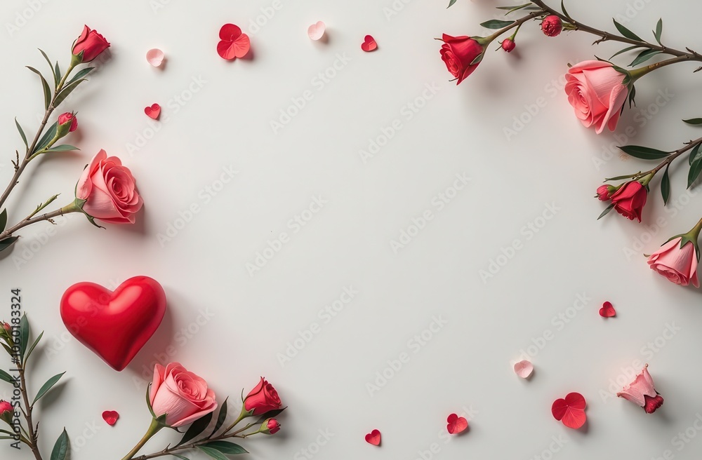 valentine background with hearts and flowers valentine background with hearts and flowers
