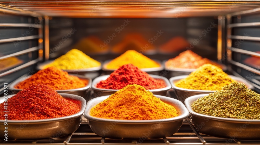 Fototapeta premium Vibrant Kitchen Scene with Colorful Spices