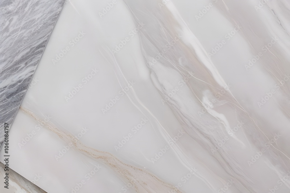 Obraz premium ia generated. rustic marble texture. White marble texture with gray veins as natural stone background