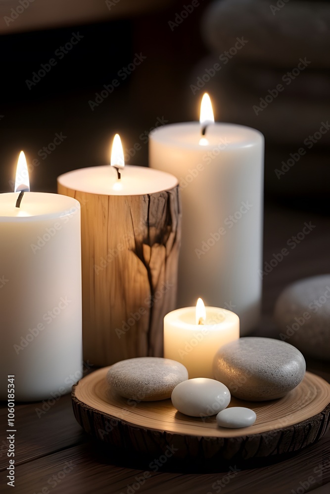 ia generated. spa still life with candles. candles in the spa. spa still life ia generated. spa still life with candles. candles in the spa. spa still life