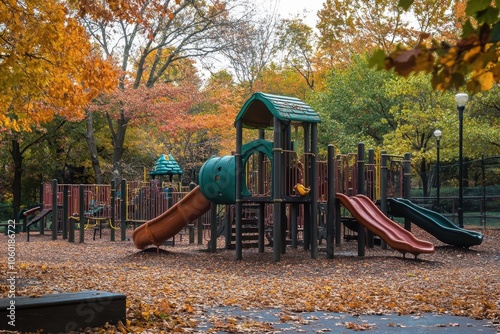 playground in autumn