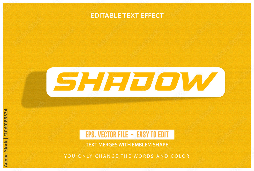 Obraz premium Editable text effect sticker shadow