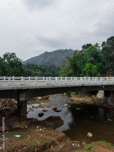 A highway bridge across the scenic Muthirapuzha River near Munnar, Idukki District, Kerala. photo