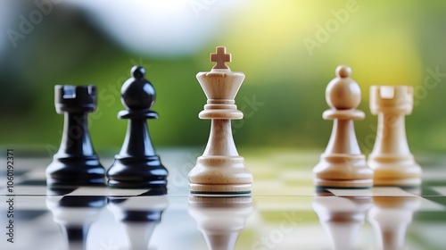 Chess pieces strategically positioned on the board for tactical play and visual appeal