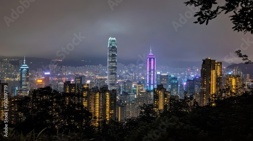 Night Cityscape from Peak.
