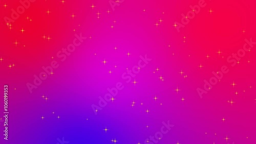 Gold stars falling in front of gradient color abstract background