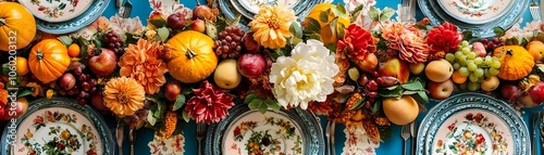 Vibrant Thanksgiving Table ...