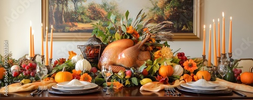 Festive Thanksgiving Table ...