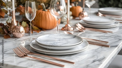 Modern Marble and Rose Gold...