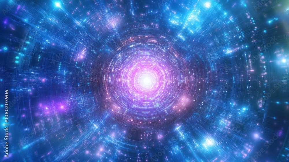 Obraz premium Digital Tunnel of Light