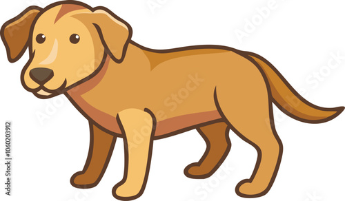 dog cartoon vector illustration.