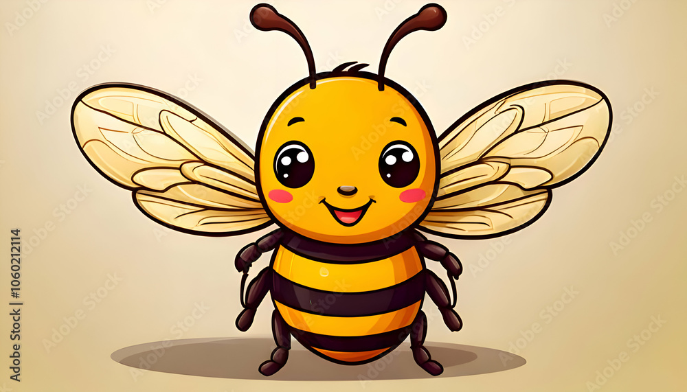 cartoon illustration of cute honey bee cartoon illustration of cute honey bee
