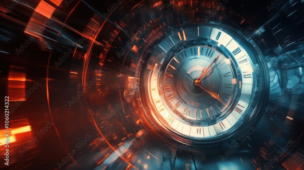 Time Warp Abstract Clock Time Warp Abstract Clock
