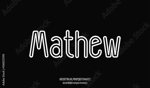 Abstract thin line font alphabet. Minimal modern fashion fonts and numbers. Typography typeface uppercase lowercase and number. vector illustration
