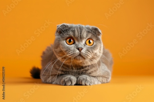 Close up of a scottish fold cat