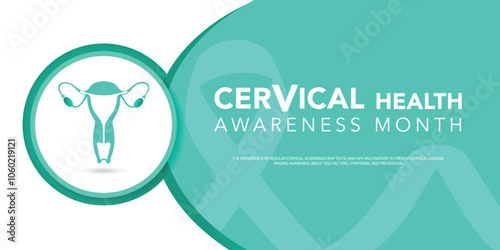 Cervical Cancer awareness month is observed every year in January, It occurs most often in women over age 30. Cervical Cancer Awareness Calligraphy Poster Design. vector illustration