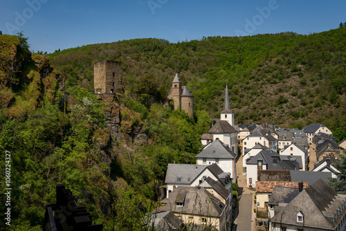 Medieval Castle, now a ruin, is located on a spur in the small town of Esch-sur-Sure in the north-west of Luxembourg.
