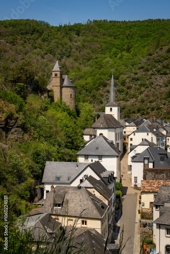 Medieval Castle, now a ruin, is located on a spur in the small town of Esch-sur-Sure in the north-west of Luxembourg.