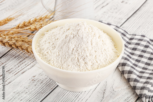 Wheat flour heap for bake