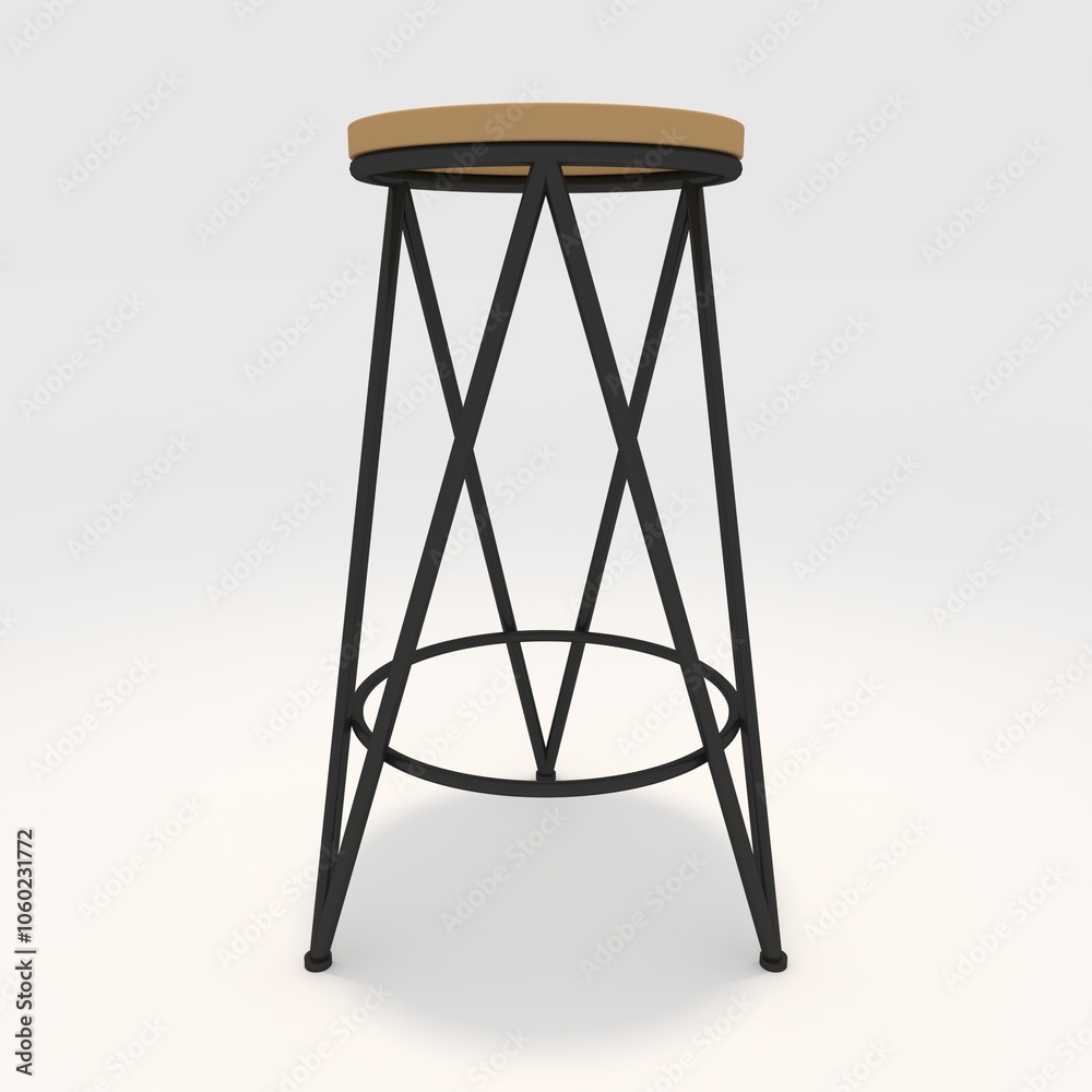3d render bar stool design element. Furniture Collection 3d render bar stool design element. Furniture Collection