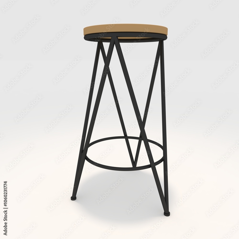 3d render bar stool design element. Furniture Collection 3d render bar stool design element. Furniture Collection