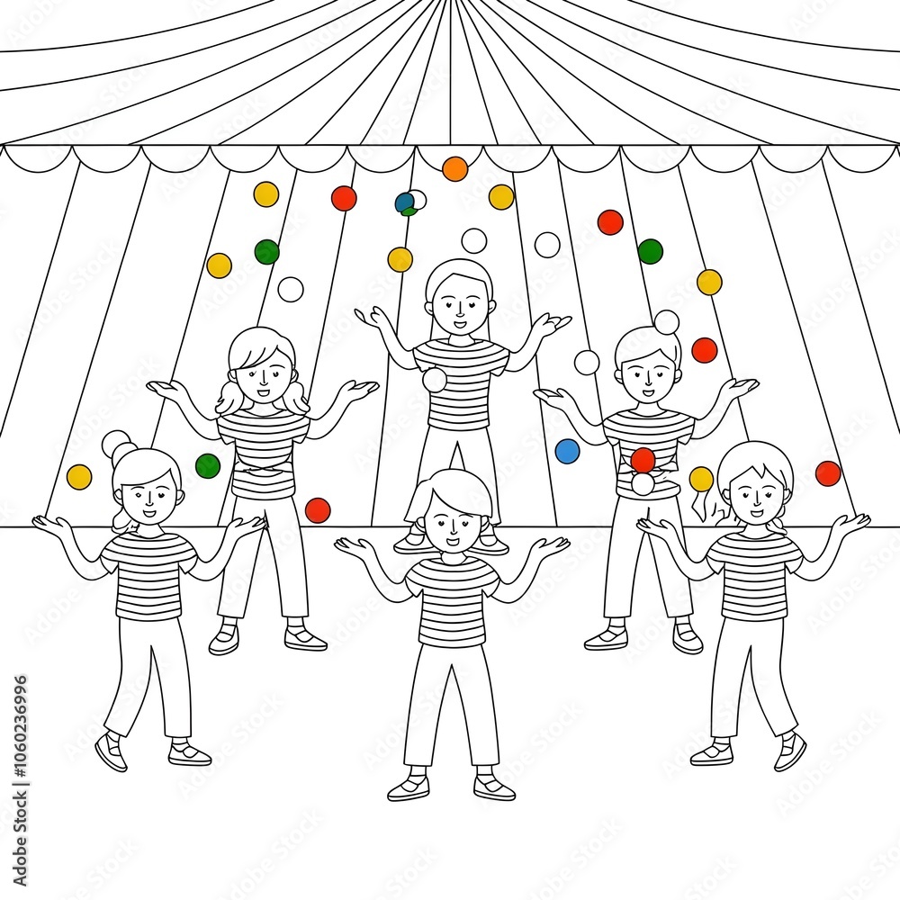 juggling acts simple line illustration juggling acts simple line illustration