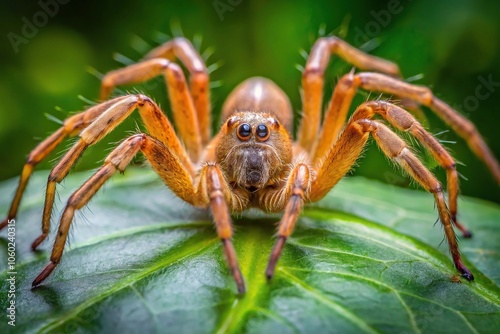 Cheiracanthium punctorium spider in natural habitat photo