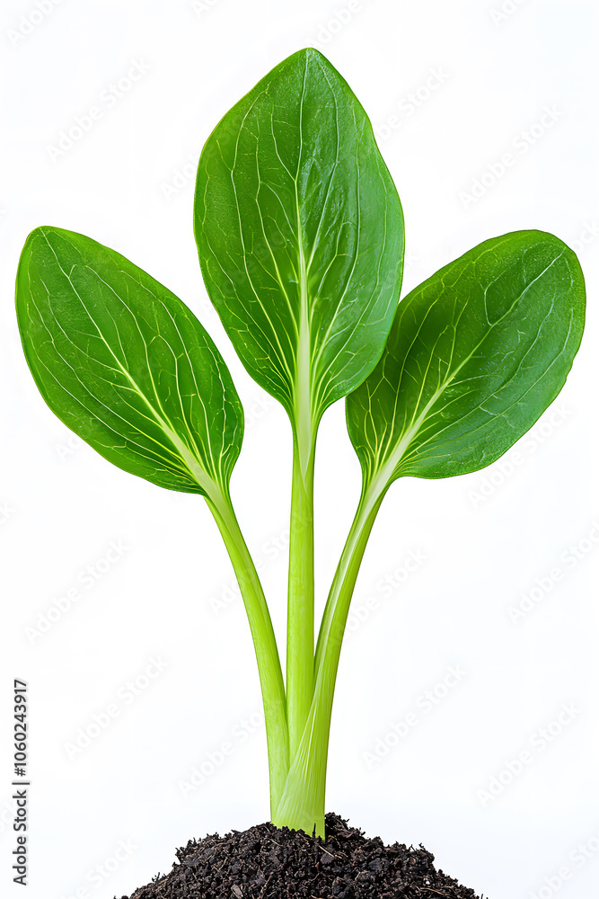 Obraz premium A seedling sprouting from the soil isolated on background