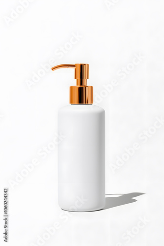 Skincare lotion pump bottle mock up, isolated on white background