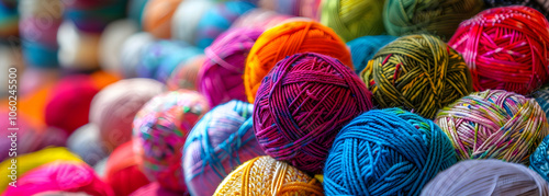 Handmade Crochet Woolen Balls in Kathmandu Souvenir Market, Thamel Area
 photo