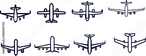 Various Aircraft Silhouettes Illustrating Diverse Designs and Shapes at CVBW 5 Event