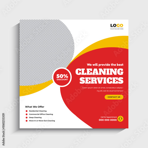 Cleaning Service Social Media Instagram Post Template