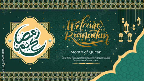 Welcome Ramadan mubarak template design