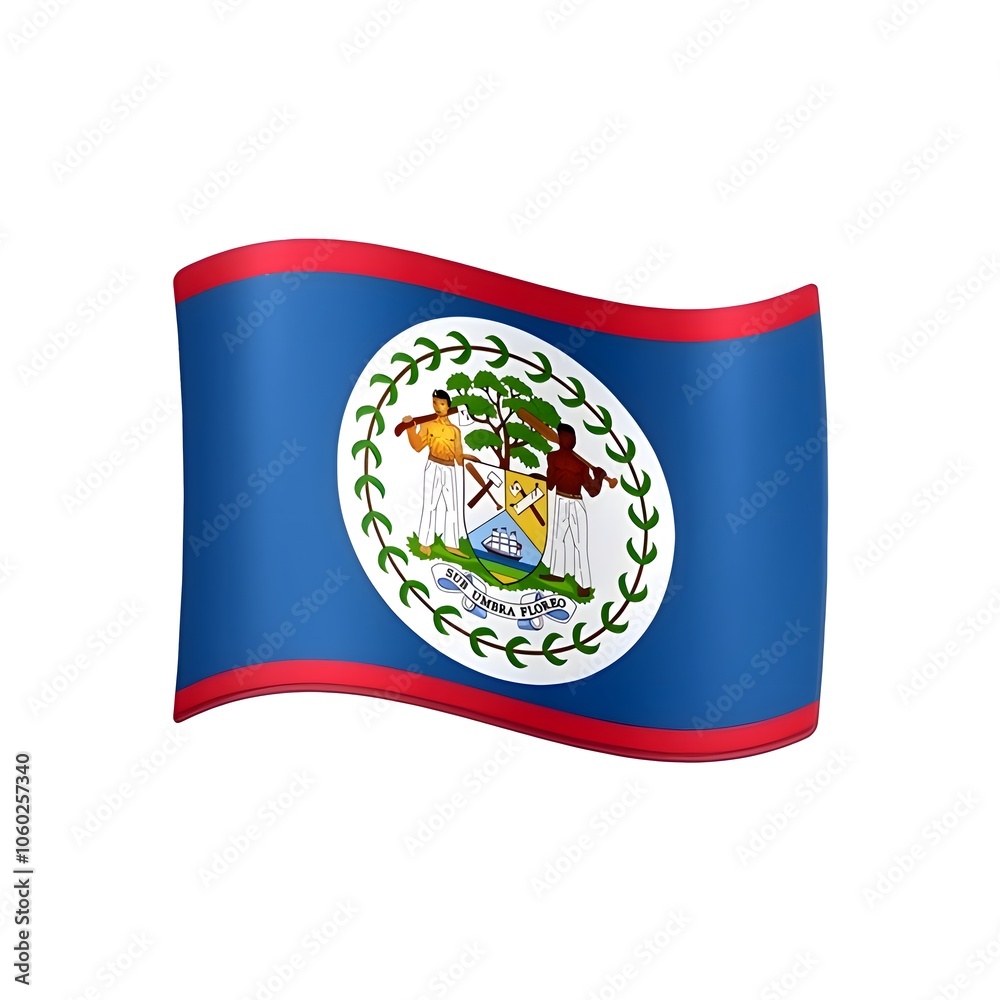 Obraz premium Belize Flag Emoji 