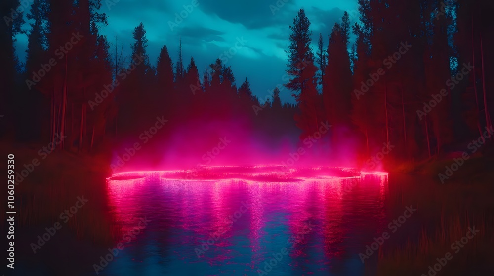 Fototapeta premium background with glowing lights