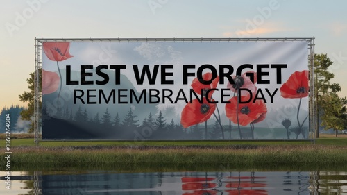 Remembrance Day Banner for November 11 Canadian National Day to remember photo