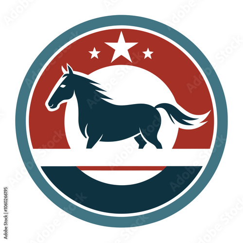 Vintage Horse Icon Vector Art.