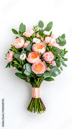 Wallpaper Mural Romantic wedding bouquet isolated on white background
 Torontodigital.ca